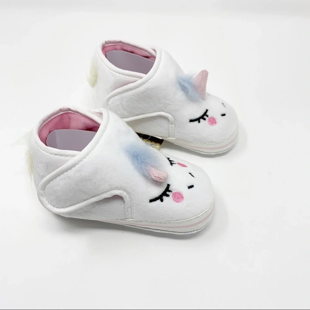Unicorn Toddler Shoes Pink Glitter Embroidered